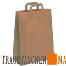 Papiertasche braun 22cm tief mit bedrucken
